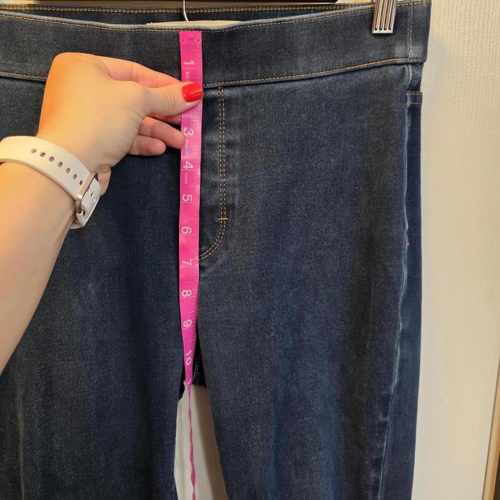 Soft Surroundings Dark Blue Denim Jeggings with Stretch Waistband- Small - Picture 5 of 9